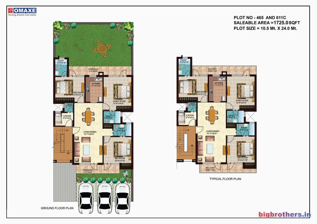 Omaxe Cassia — 3 BHK Floor Plan thumbnail